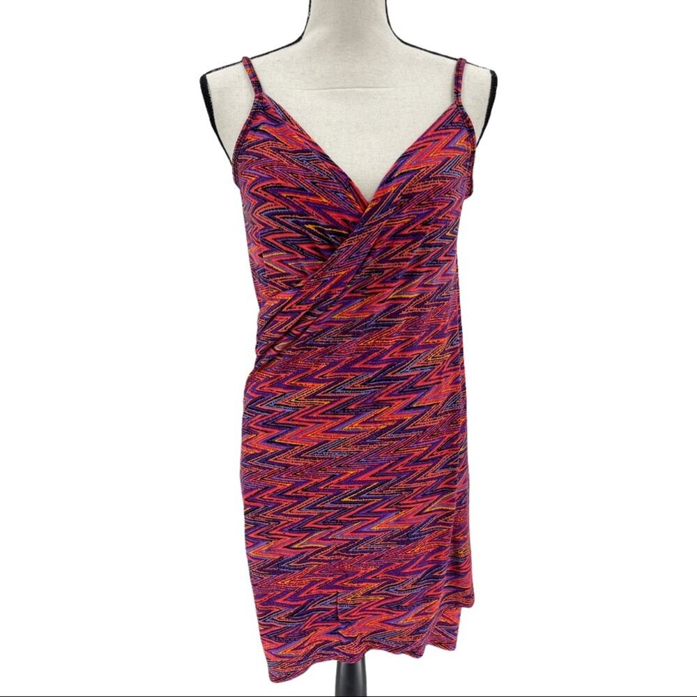 Moda International Women's Colorful Printed Swim Coverup Size Medium M